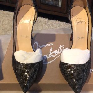 Christian Louboutin Gold and Black Heels